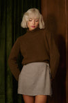 The Audrey Turtleneck Sweater in Mocha - PREORDER