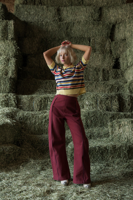 Caroline Sweater in Vintage Stripe - PREORDER