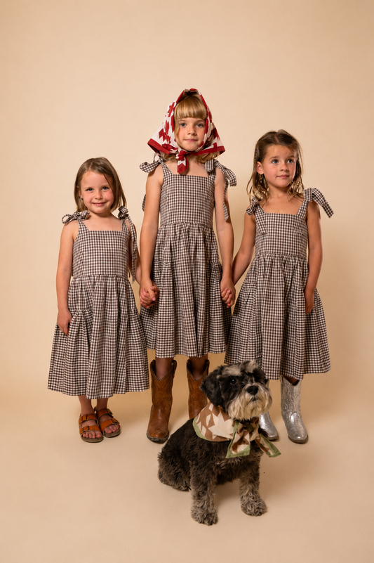 The Girls Cozette Dress in Gingham - PRE-ORDER