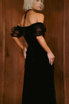 The Lola Dress in Black Silk Velvet - PREORDER