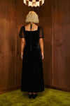 The Lola Dress in Black Silk Velvet - PREORDER