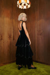 The Millie Dress in Black Silk Velvet - PRESALE