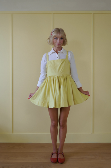 The Mathilde Romper Dress in Dandelion