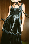 The Millie Dress in Black Silk Velvet - PRESALE