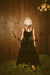 The Millie Dress in Black Silk Velvet - PRESALE