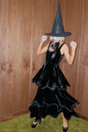 The Millie Dress in Black Silk Velvet - PRESALE